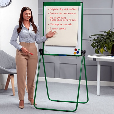 Loop Leg Height Adjustable Flip Chart Easel